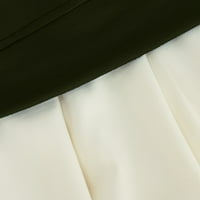 Da, hladno mi je. ME 24: Prevelike dukseve haljina za žene Jesen Ležerni patchwork dugih rukava Crewneck Pulover vrhovi labavi dukdljivi plutani duks mini haljina mornarice xl