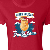 Kaliba za inkstastičnu plažu Punta Cana sa koktelom Ženska majica