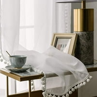 Orchip posteljina teksturirana čista bijela čista zavjesa za dnevnu sobu spavaću sobu