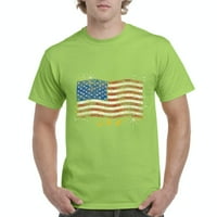 - Muška majica kratki rukav - Američki zastava SAD-a u zlatu