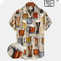 Muška majica Havajska piva kratki rukav tiskani muški odjeća Srednja odjeća Harajuku majica za muškarce