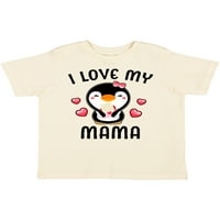 Inktastic Volim svoju mamu sa slatkim pingvinom i srcima poklon toddler toddler djevojka majica
