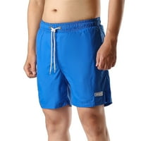 Smanjene teretne kratke hlače za muškarce Ukupne kratke hlače od plaže za plažu Ljeto Tanki plivački prtljažnik Fit četiri bodove sportske hlače, tamno plava