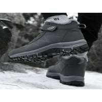 Lacyhop unise zimsko čizme čizme za snijeg plišane tople ptijevine rade hladno vrijeme planinarske tenisice otporne na klizanje FOUR FURN cipele za hodanje siva 9
