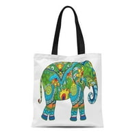Platno torba za crtanje slona Freehandhand skica za odrasle anti stres Bojanje izdržljive vrećice za