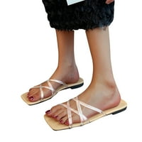 Dressy sandale za ženske ljetne pete - plaže casual sandale čiste veličine 6.5