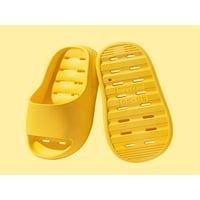 Krokowalk unise ravne sandale otvoreni nožni klizni sandalovi na ljetnim papučama Ženska tuš skener Kućni lagani otvor za odvod žuti, žene 8,5-9