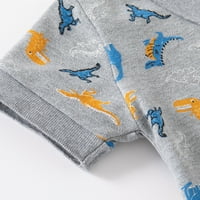 Lijepe povremene majice za dječje dječake crtani dinosaur tiskani o-vrat s kratkim rukavima s kratkim