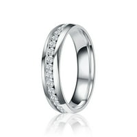 Frehsky prsten od nehrđajućeg čelika s kružnim poistom dijamant je vaša jedinstvena ličnost
