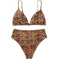 Kupaći kostimi Rovga za žene ženski leopard tiskani push up bander bikinis kupaći kostimi za kupaće kostimi