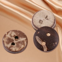 Drveni tasteri, gumbi za dekor skranezacije, rupe za šivanje rupa Multi-funkcionalni okrugli oblik za
