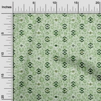 Onuone pamučni dres mint zelene tkanine cvjetna i geometrijska tkanina za šivanje tiskane plovidbenog