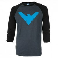 Nightwing Simbol rukavac Raglan bejzbol majica-xlage
