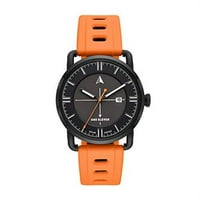 Jedan jedanaest muškaraca SW solarni nehrđajući čelik i silikonski casual sat, boja: crna, narandžasta