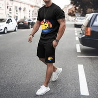 Muška odjeća s kratkim rukavima s džepovima T košulja Fit Sportske klasične hlače Ispisano plaža Street