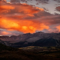 Kolorado, San Juan Planine jesen zalazak sunca preko Snafeels asortimana i doline kredita AS: Don Grall