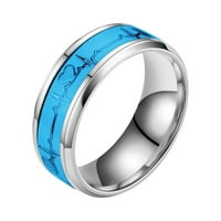Elektrokardiogram od nehrđajućeg čelika Sjajna prstena Creative Love Par prsten zvona