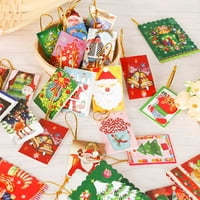 Božićne poruke Čestitke Kartice za odmor Blassing Card Xmas Tree Viseći ukrasi Slučajna boja