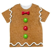Božićni medenjak majica kostim širom majice malih majica Multi 2T