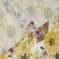 Onuone Velvet Yellow tkanine i vodenikolor Cvjetni cvjetni haljini materijal tkanina za ispis tkanina od dvorišta široko