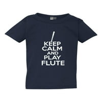 Držite miran i igrajte flautu muziku Muzičar Dječji majica Majica Theee