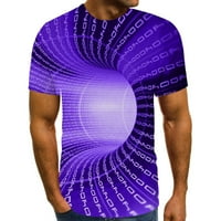 Printske majice za muškarce, muški ležerni comfor proljeće Ležerne prilike 3D tiskanje kratkih rukava