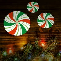 Shulemin set Božićni crtani podni zid bombonski naljepnice DIY samoljepljivi dekor
