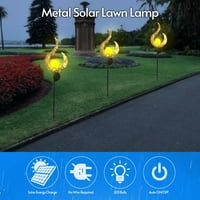 Gecheer Vanjski svjetiljka solarna svjetla metalni vrtni ukras Vodootporni travnjak Auto outf za vanjski