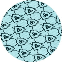 Ahgly Company u zatvorenom okruglom uzorkovima duboko-morskih zelenih prostirki, 5 'krug
