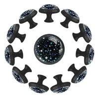 Okrugle kristalno staklene gumbe Duboko svemirske zvijezde Povucite ručicu za kuhinjske ormare za ormare