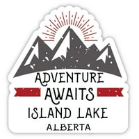 Otok Lake Alberta Suvenir Vinil naljepnica za naljepnicu Avantura čeka dizajn
