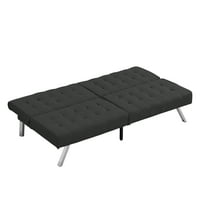 Moderni kauč za kauč kauši, kasemiol tapecirani futon krevet, kožni kauč na razvlačenje s podesivim