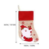 Božićne posteljine snježne pahulje čarape za božićne ukrase