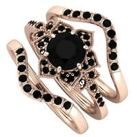 Pribor za prstenje Novi trodijelni cvijet set sa cirkonskim prstenima može biti poklon za Valentinovo