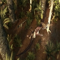 Dimorfodon pterosaurus jurnjavši poster insekata otisak Arthura Dorety StockTrek slike