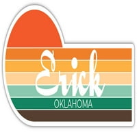 Erick Oklahoma naljepnica Retro Vintage Sunset City 70s Estetski dizajn
