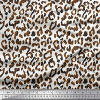 Soimoi Rayon Crepe tkanina Leopard Životinjska koža Štampano tkaninsko dvorište široko
