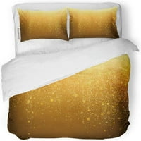 Posteljina seta žuta godišnjica Stardust Sažetak Falling Stars Nagrada Crna svijetla dvostruka prekrivač veličine sa jastukom za kućni posteljina ukras