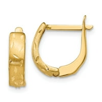 Leslie's Real 14KT žuti zlatni polirani naušnice za rezanje obruča; za odrasle i tinejdžere; Za žene i muškarce