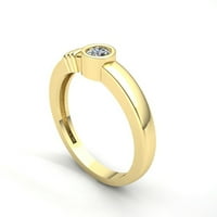 Originalna 0,4CT okrugla rez Diamond Dame Bridal Solitaire Golvers Angažman prsten sa čvrstim 10k ruža,