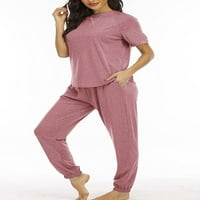 Ženski zvezni salat outfit duksev salon Jogger pidžama set pulover dugih rukava hlače