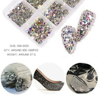 Multi-size Nail Art Glitter Diy AB Crystal Gem Diamond Nail Rhinestones 06
