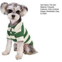 Huanledash PET velj kontrastni u boji prugasti pas majica mekana prozračna ljetna pasja odjeća za Bichon