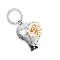 Žuto ljubljenje žirafe za Valentinovo zaljubljene noktiju naipper ključeva za ključeva