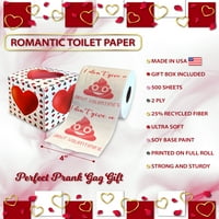 Štampano TP Ne dajem sh * t o valentinovim tiskanim toaletnim papirom Gag poklon - smiješni toaletni papir Rola za šanku, dekor kupaonice, romantični novost Valentines Day poklon za njega ili nju - listovi