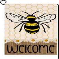 Pčela za zastavu VRTOMID Dvostrana dobrodošlica ljetna daisy cvjetna seoska kuća za odmor van ureza
