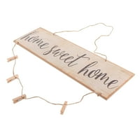 Kreativni mini drveni home Sweet Home Viseće zidne ploče DIY Oglasne note Clips Crafts