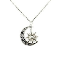Jiaroswwei ogrlica mjesec oblik sunca Vintage stil legura unise modne ogrlice za poklone