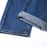 Durtebeua traperice za muškarce opuštene fit super-meki traperice za strijanje traperice Slim Fit Jeans