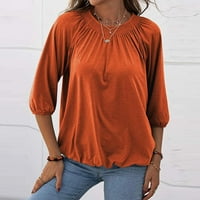 Puawkoer dame bluze modni gornji ženski vrhovi XL narandžaste boje
